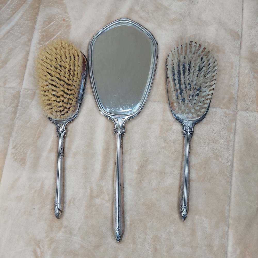 Vintage Webster 1920's Sterling Silver Art Nouveau 3 Piece Set - Picture 2 of 6